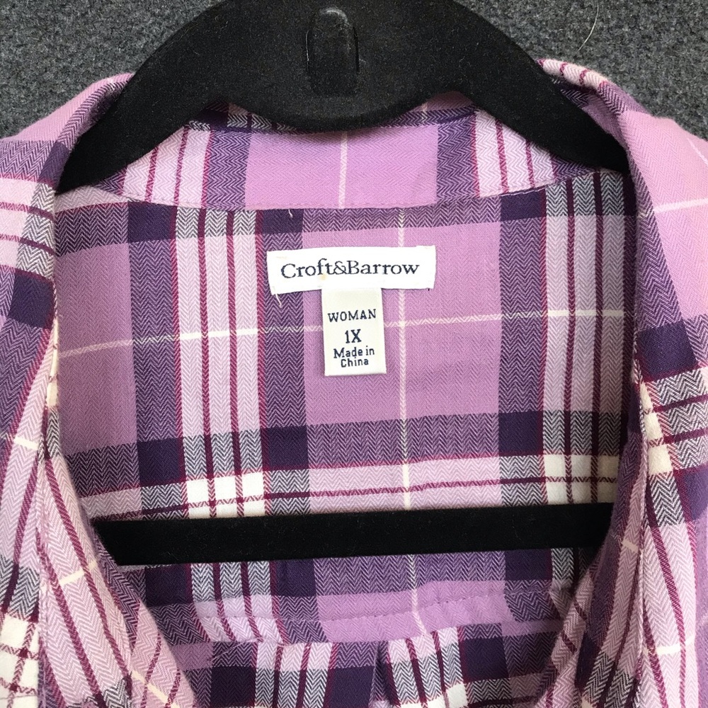 Purple flannel button down - Picture 3 of 3
